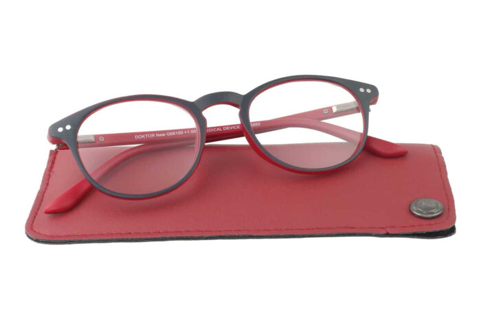 I NEED YOU Lesebrille Doktor New GrauRot mit etui