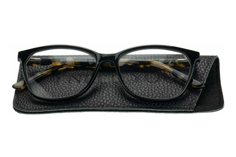 Lesebrille I NEED YOU Donna schwarz mit Etui