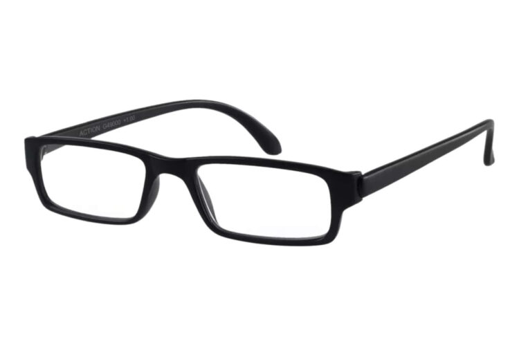 Lesebrille I Need You Action schwarz matt seitlich