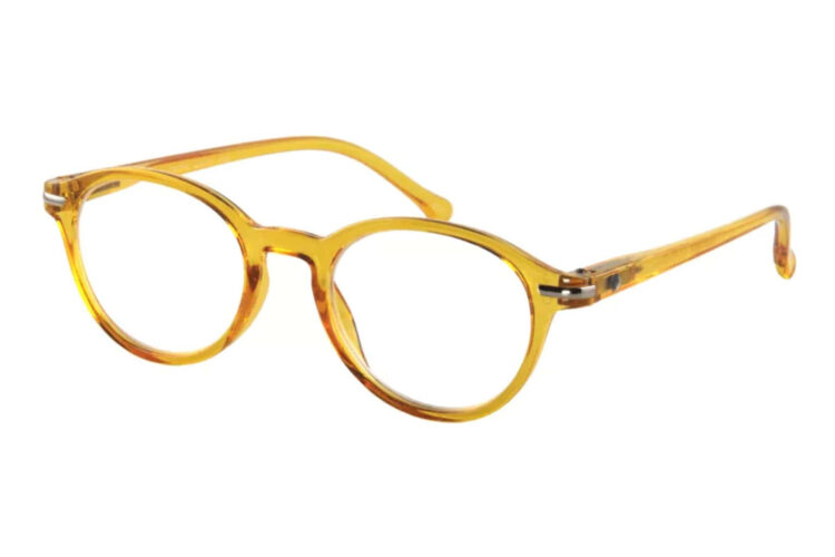 Lesebrille I Need You Tropic gelb seitlich