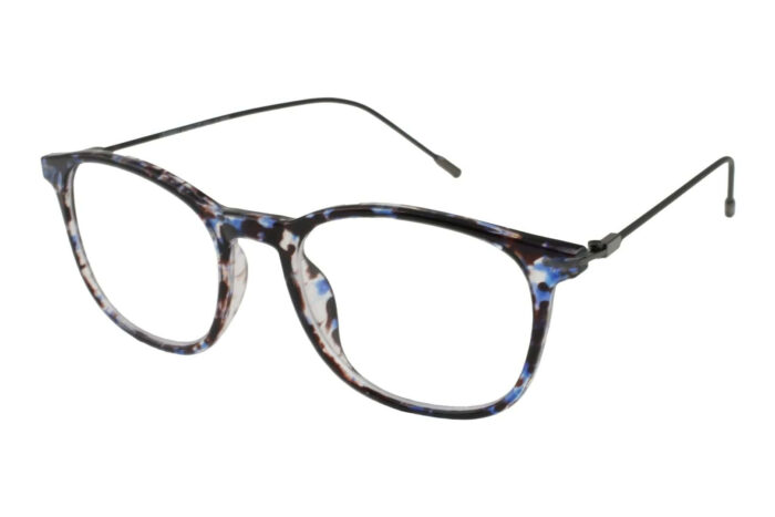 Lesebrille Lexxoo 4153 grau-schwarz-blau seitlich