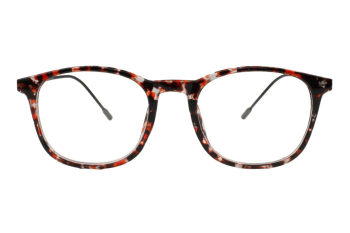 Lesebrille Lexxoo 4153 grau-schwarz-rot frontal