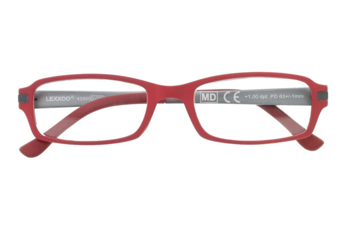 Lesebrille LEXXOO 4240 Rot Grau geschlossen