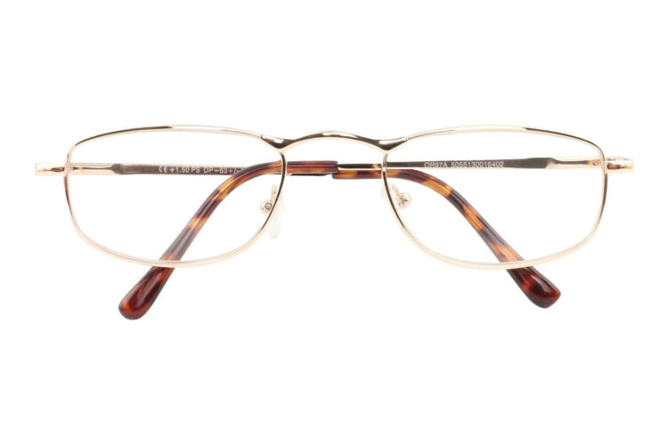 MONTANA 97A Lesebrille Gold geschlossen