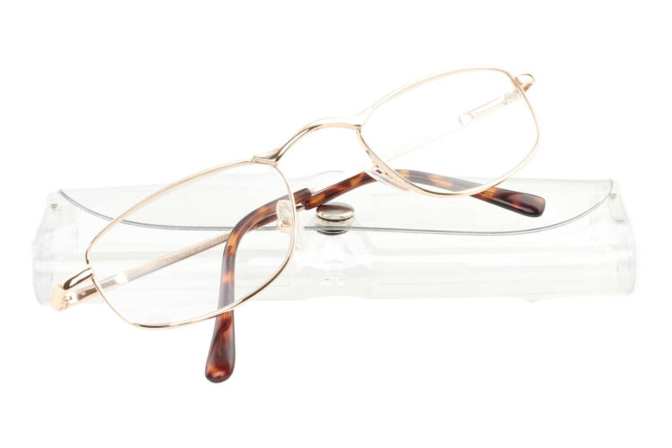 MONTANA 97A Lesebrille Gold mit Etui