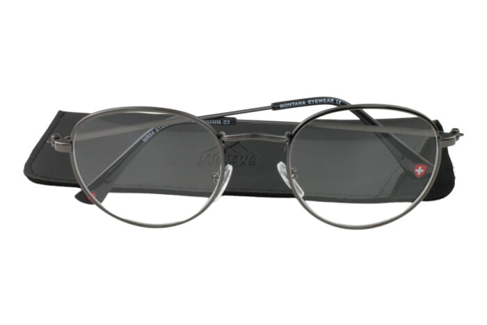 Lesebrille Montana Eyewear MR54 anthrazit Produktbild auf Etui
