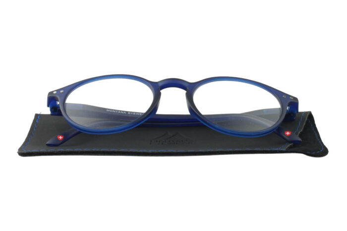 Lesebrille Montana MR65 blau auf Etui Produktbild