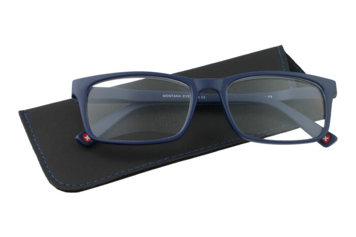 Lesebrille Montana Eyewear MR73 blue Produktbild mit Etui
