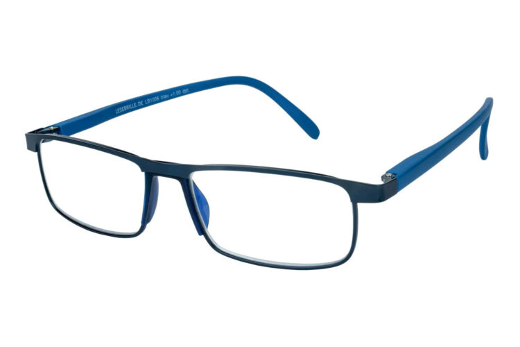 Lesebrille.de Kollektion LB1006 blau seitlich