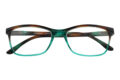 Lesebrille LEXXOO 4092 braun-petrol geschlossen