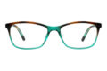 Lesebrille LEXXOO 4092 braun-petrol frontal
