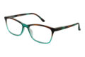 Lesebrille LEXXOO 4092 braun-petrol seitlich