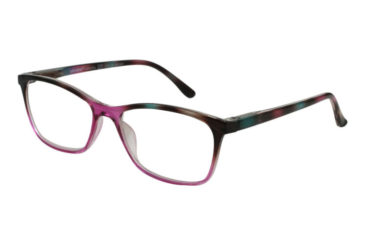 Lesebrille LEXXOO 4092 braun-pink seitlich