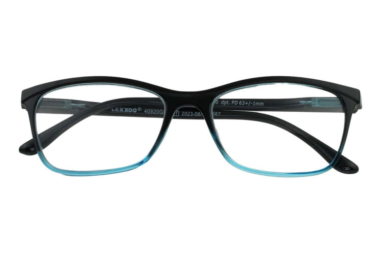 Lesebrille LEXXOO 4092 schwarz-blau geschlossen