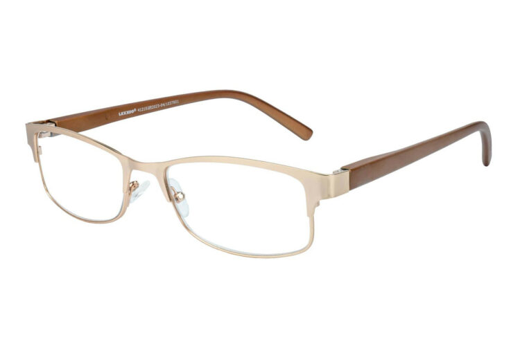 Lesebrille Lexxoo 4121B gold seitlich