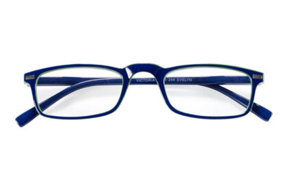 Lesebrille Victoria Collection Evelyn blau grün frontal